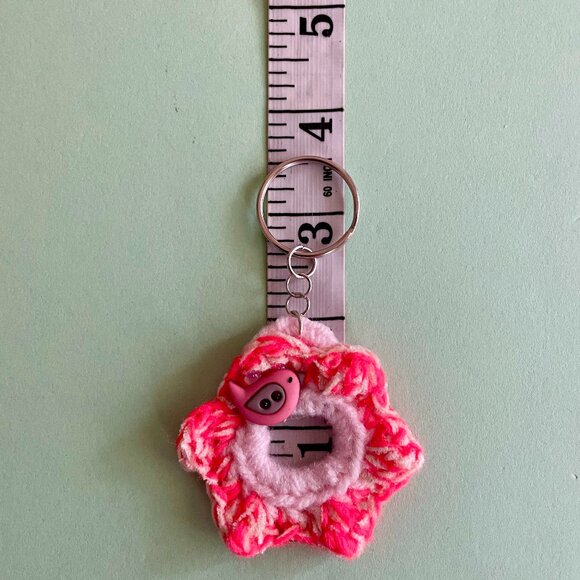 Keychain Charm, Crochet Easter Gift, Floral Keychain, Handmade Backpack … - Picture 6 of 6
